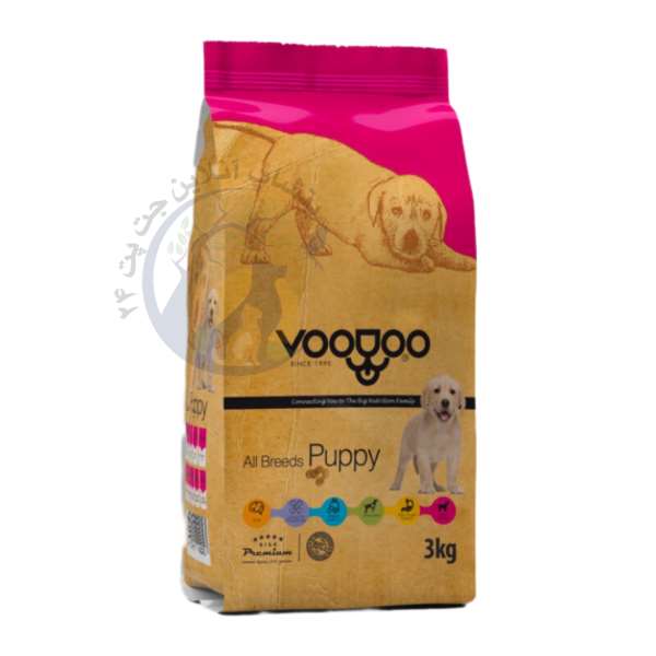 غذای خشک توله سگ Puppy وودو Super Premium وزن 3 کیلوگرم انقضا : 1406/03